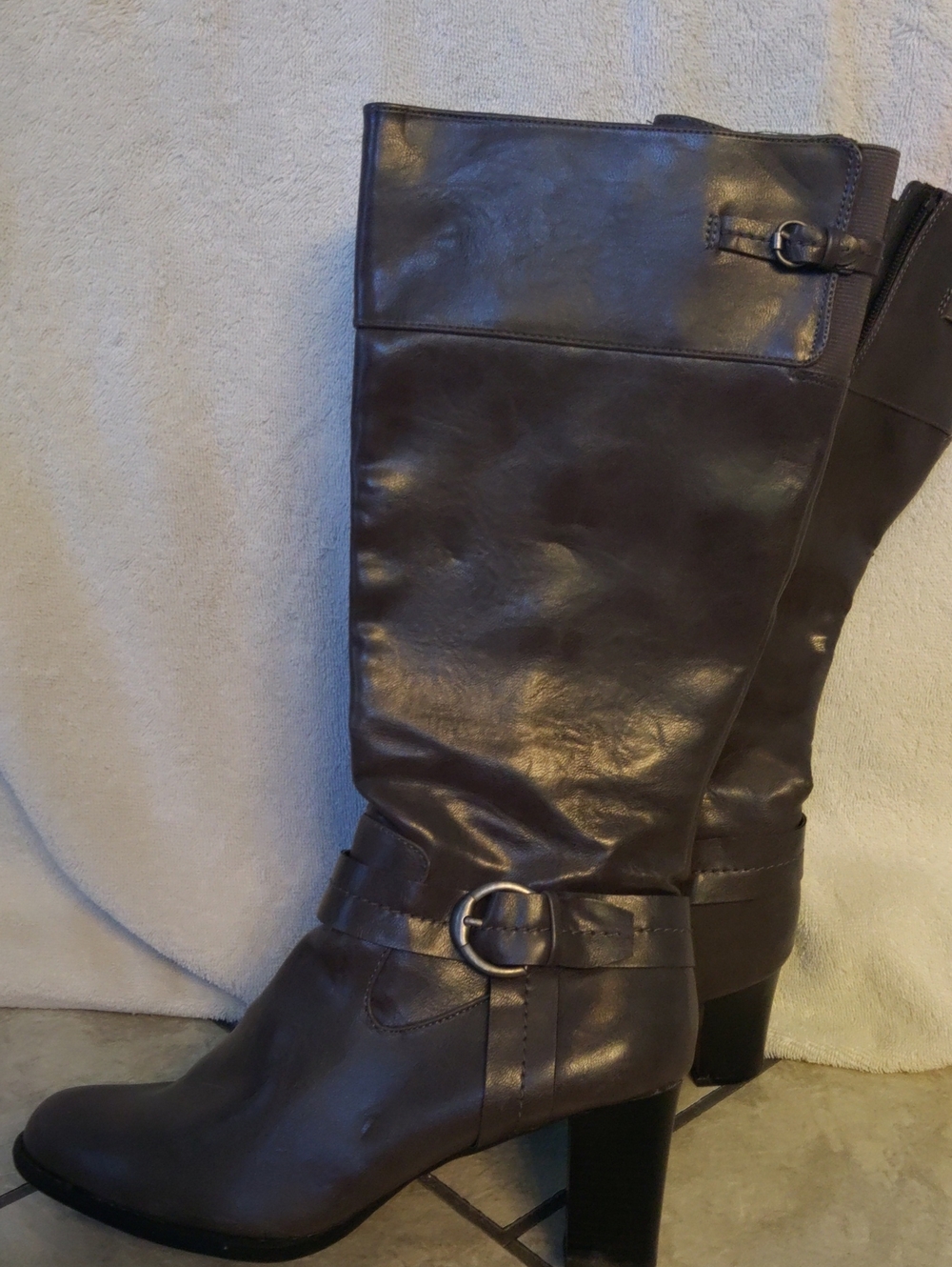 Life Stride Brown Mid-Calf Heeled Boots